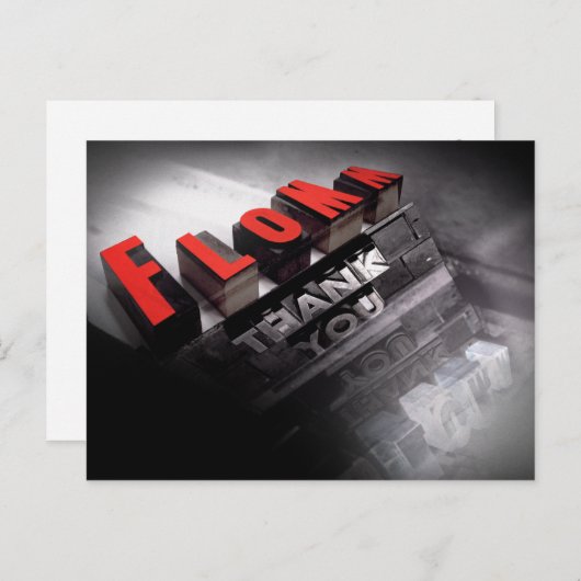 flommist BEDANKT Briefkaart (Voorkant / Achterkant)