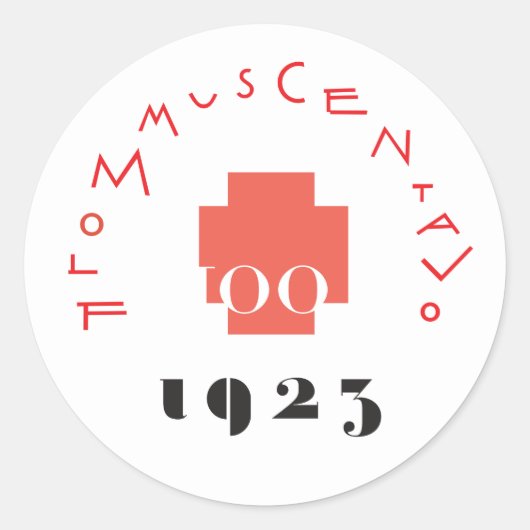 FLOMMus CENTAVo 100e ANNIVERsario Sticker (Voorkant)