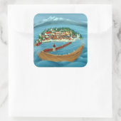 Flood 1999 vierkante sticker (Tas)