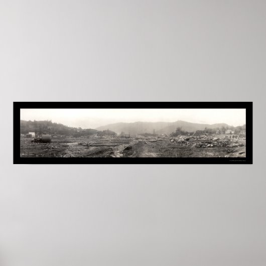 Flood Damage Austin, PA foto 1911 Poster (Voorkant)