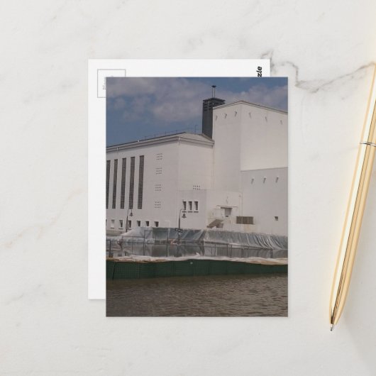 floodwaters in Burlington, Iowa Briefkaart (Voorkant / Achterkant in situ)