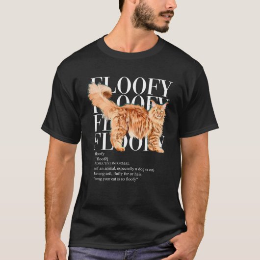 Floofy Red Maine Coon cat T-shirt (Voorkant)