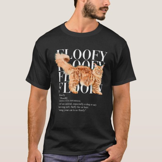 Floofy Red Maine Coon cat T-shirt (Voorkant)