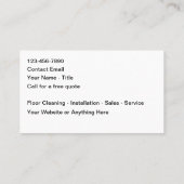 Floor Cleaning And Installation Service Visitekaartje (Achterkant)