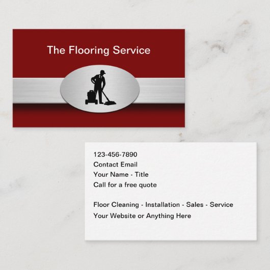 Floor Cleaning And Installation Service Visitekaartje (Voorkant / Achterkant)