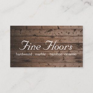 Floor Hardwood Marble Construction Business Car Visitekaartje