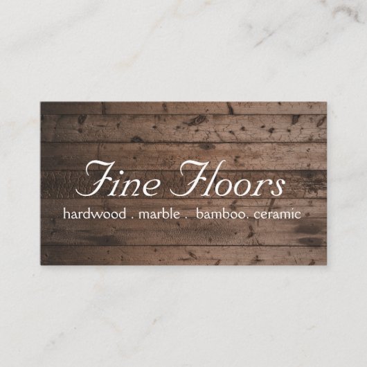 Floor Hardwood Marble Construction Business Car Visitekaartje (Voorkant)