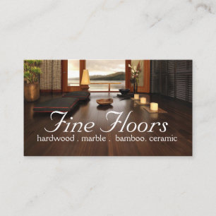 Floor Hardwood Marble Construction Business Car Visitekaartje