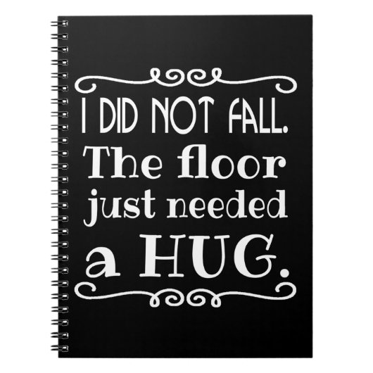 Floor Hug Funny Notitieboek (Voorkant)