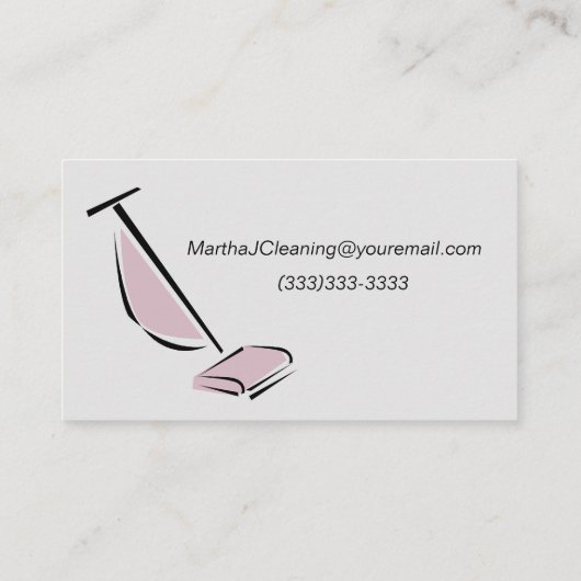 Floor Sweeper Print House Cleaning Service Visitekaartje (Achterkant)
