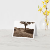 Floor Tom White Drum Blank Note Card Kaart (Gele Bloem)