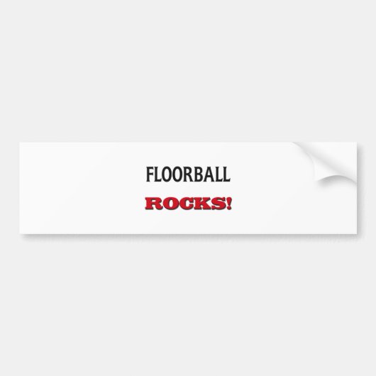 Floorball Rocks Bumpersticker (Voorkant)