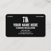 Flooring Installation Modern Black and Silver Visitekaartje (Voorkant)