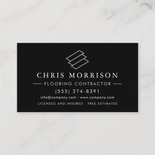 Flooring Installation Service QR Code Visitekaartje (Voorkant)