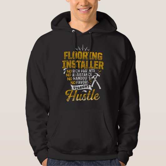 Flooring Installer Contractor Fun Skills Floor Ins Hoodie (Voorkant)
