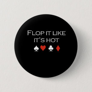Flop het als zijn hete T-shirt wit Ronde Button 5,7 Cm