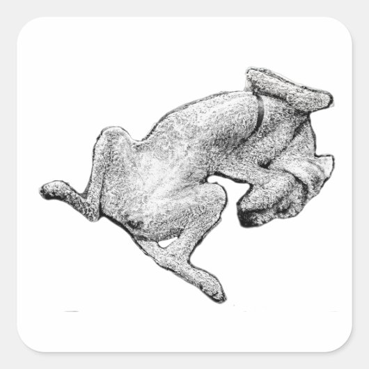 Flop Modus: Geactiveerd – Hond Kunst Sticker (Voorkant)