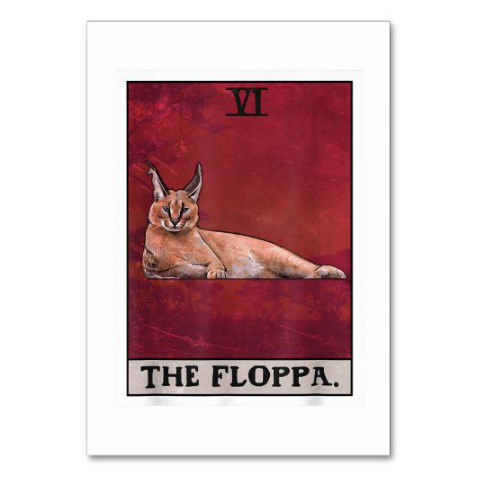 Floppa Caracal Cat Tarot Card Funny Meme Kaart (Voorkant)