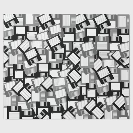 Floppy Disk Computer Science Engineer Monotone Cadeaupapier (Vlak)