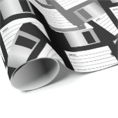 Floppy Disk Computer Science Engineer Monotone Cadeaupapier (Rol Hoek)