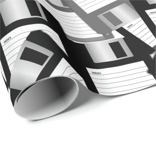 Floppy Disk Computer Science Engineer Monotone Cadeaupapier (Rol Hoek)