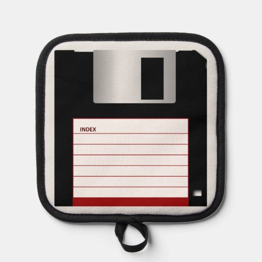 Floppy Disk Computer Science Klassieke Geek Kook Pannenlap (Voorkant)