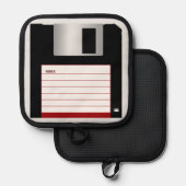 Floppy Disk Computer Science Klassieke Geek Kook Pannenlap (Voorkant / Achterkant)