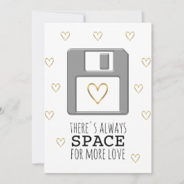 Floppy Disk Gold Heart Valentijnsdag Computer Feestdagenkaart