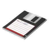 Floppy Disk Notepad met DOS COMMERSAVE herstellen Notitieblok (Linkerzijde)