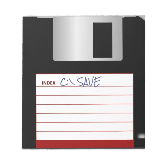 Floppy Disk Notepad met DOS COMMERSAVE herstellen Notitieblok (Voorkant)