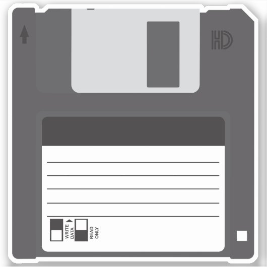 Floppy Disk Sticker (Voorkant)