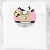 floppy disk uit de jaren 90 ronde sticker (Tas)