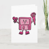 Floppy disk Valentijn met binaire liefde code Kaart (Voorkant)