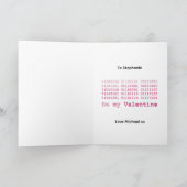 Floppy disk Valentijn met binaire liefde code Kaart (Binnen)