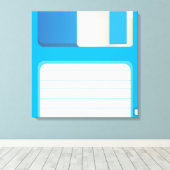 Floppy disks canvas afdruk (Insitu (Houten vloer))