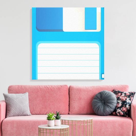Floppy disks canvas afdruk (Insitu (Woonkamer))