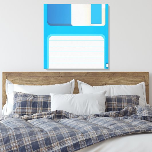 Floppy disks canvas afdruk (Insitu (Slaapkamer))