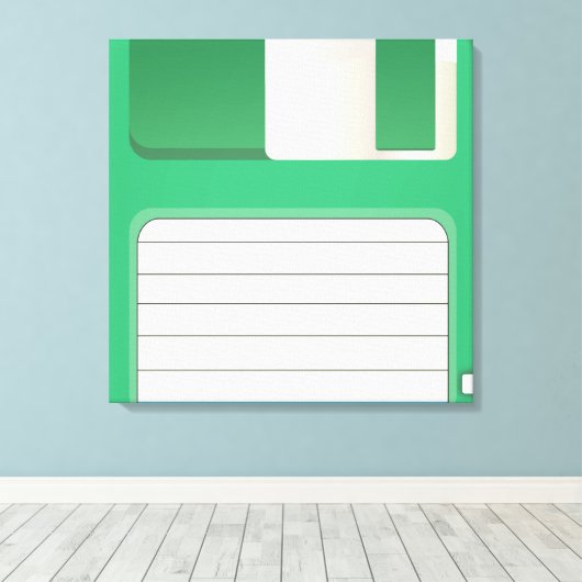 Floppy disks canvas afdruk (Insitu (Houten vloer))