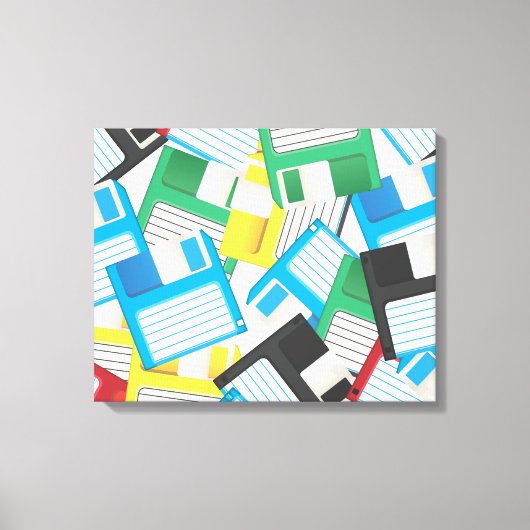 Floppy disks canvas afdruk (Voorkant)