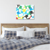 Floppy disks canvas afdruk (Insitu (Slaapkamer))