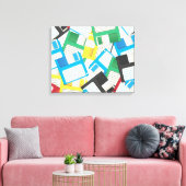 Floppy disks canvas afdruk (Insitu (Woonkamer))