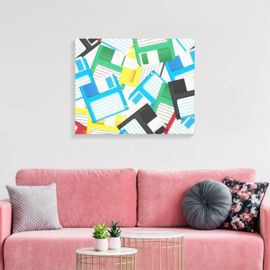 Floppy disks canvas afdruk (Insitu (Woonkamer))