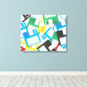 Floppy disks canvas afdruk (Insitu (Houten vloer))