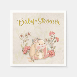  floppy konijntje bloemig Antiek wit Servet