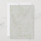  floppy konijntje bloemig Baby shower Kaart (Achterkant)