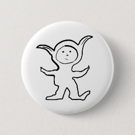 Floppy Pointy Ear Kinder Jammies Design Ronde Button 5,7 Cm