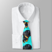 Floppy the Miniature Dachshund Painting Stropdas (Gebonden)