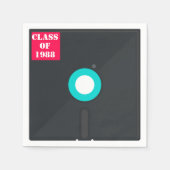 Floppydiskette voor retrocomputer| Blauw en rood n Servet (Voorkant)