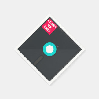 Floppydiskette voor retrocomputer| Blauw en rood n Servet