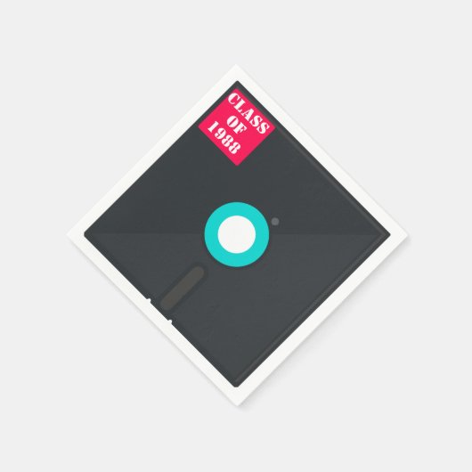 Floppydiskette voor retrocomputer| Blauw en rood n Servet (Hoek)